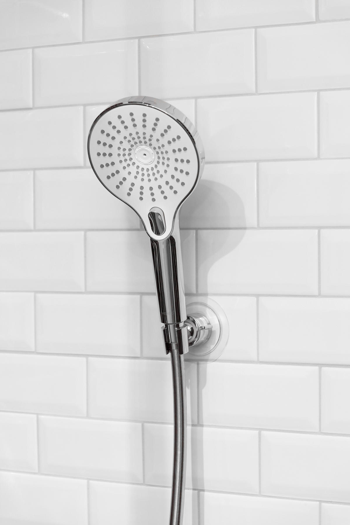 BRAUSEHALTERUNG   - Chromfarben, Basics, Kunststoff (8/7,5/8cm) - Wenko