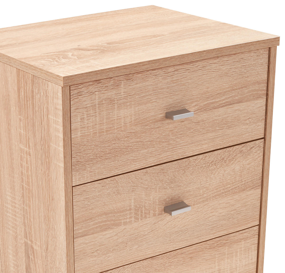 NACHTSCHRANK 50/54,8/34,6 cm  - Chromfarben/Eichefarben, KONVENTIONELL, Holzwerkstoff/Kunststoff (50/54,8/34,6cm)