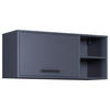 KÜCHENOBERSCHRANK 99/44/40 cm  in Anthrazit  - Anthrazit/Schwarz, MODERN, Holzwerkstoff/Metall (99/44/40cm) - home24