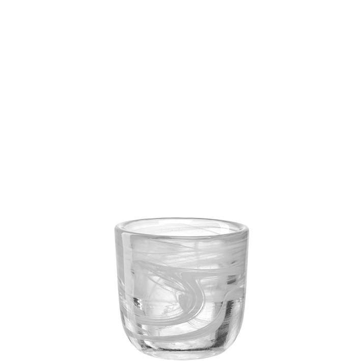 ČAŠA ZA LUČICE - bijela, Basics, staklo (7/7/7cm) - Leonardo