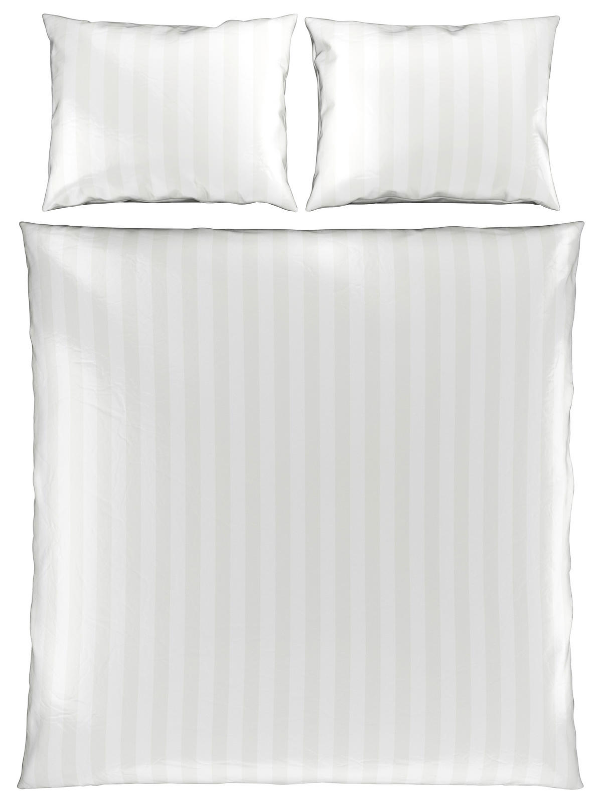BETTWÄSCHESET Satin 200/210 cm  65 cm/100 cm  - Weiss, Textil (200/210cm) - Dieter Knoll