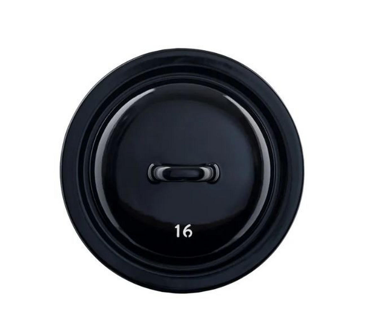 TOPFDECKEL 16 cm  - Schwarz, Basics, Metall (16cm) - Riess