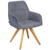 ARMLEHNSTUHL drehbar  in Webstoff  - Eichefarben/Dunkelgrau, KONVENTIONELL, Holz/Textil (61/88/69cm) - Linea Natura