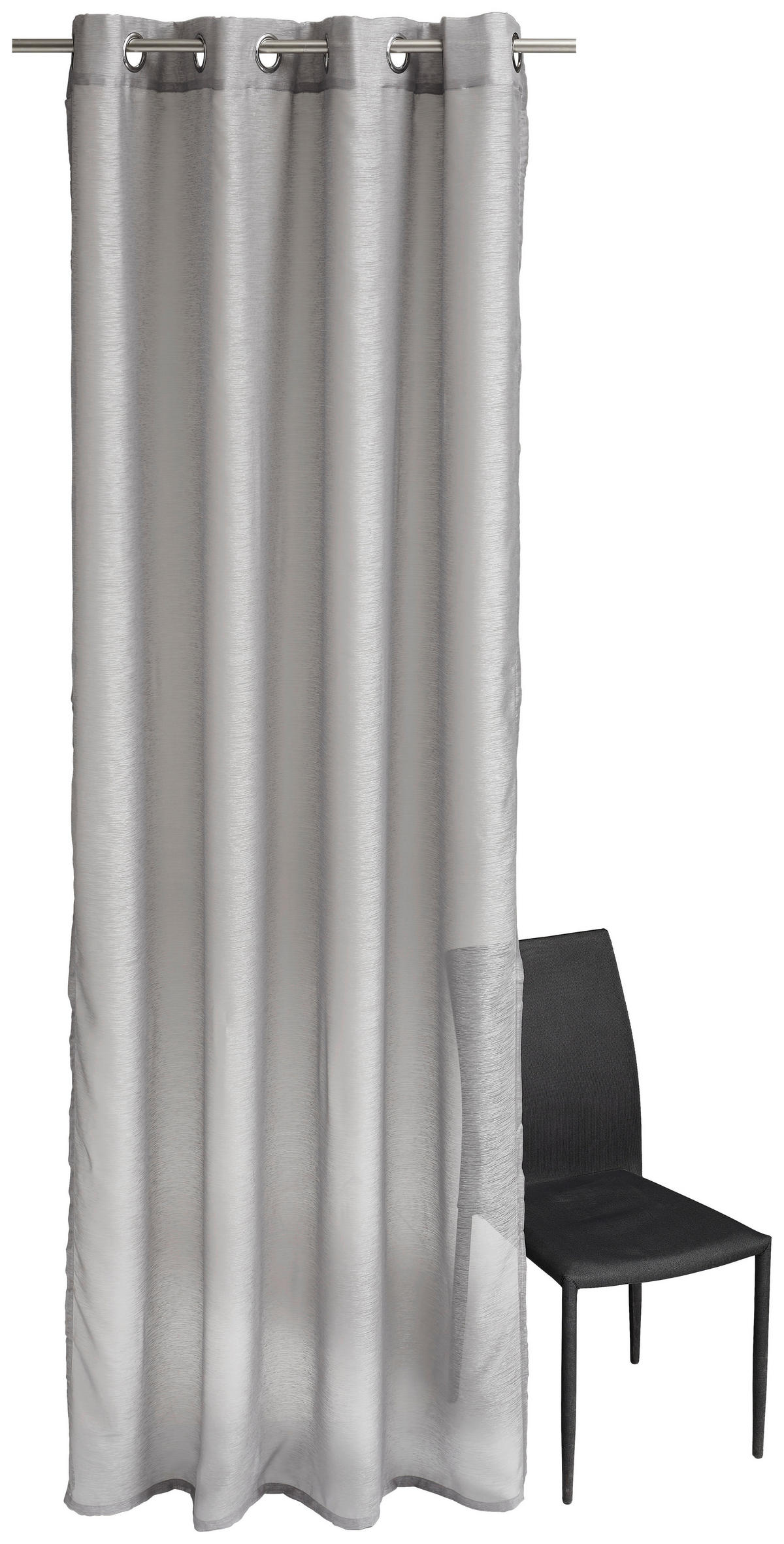 ZÁVĚS S OČKY, průhledné, 140/250 cm - šedá, Basics, textil (140/250cm) - Tom Tailor