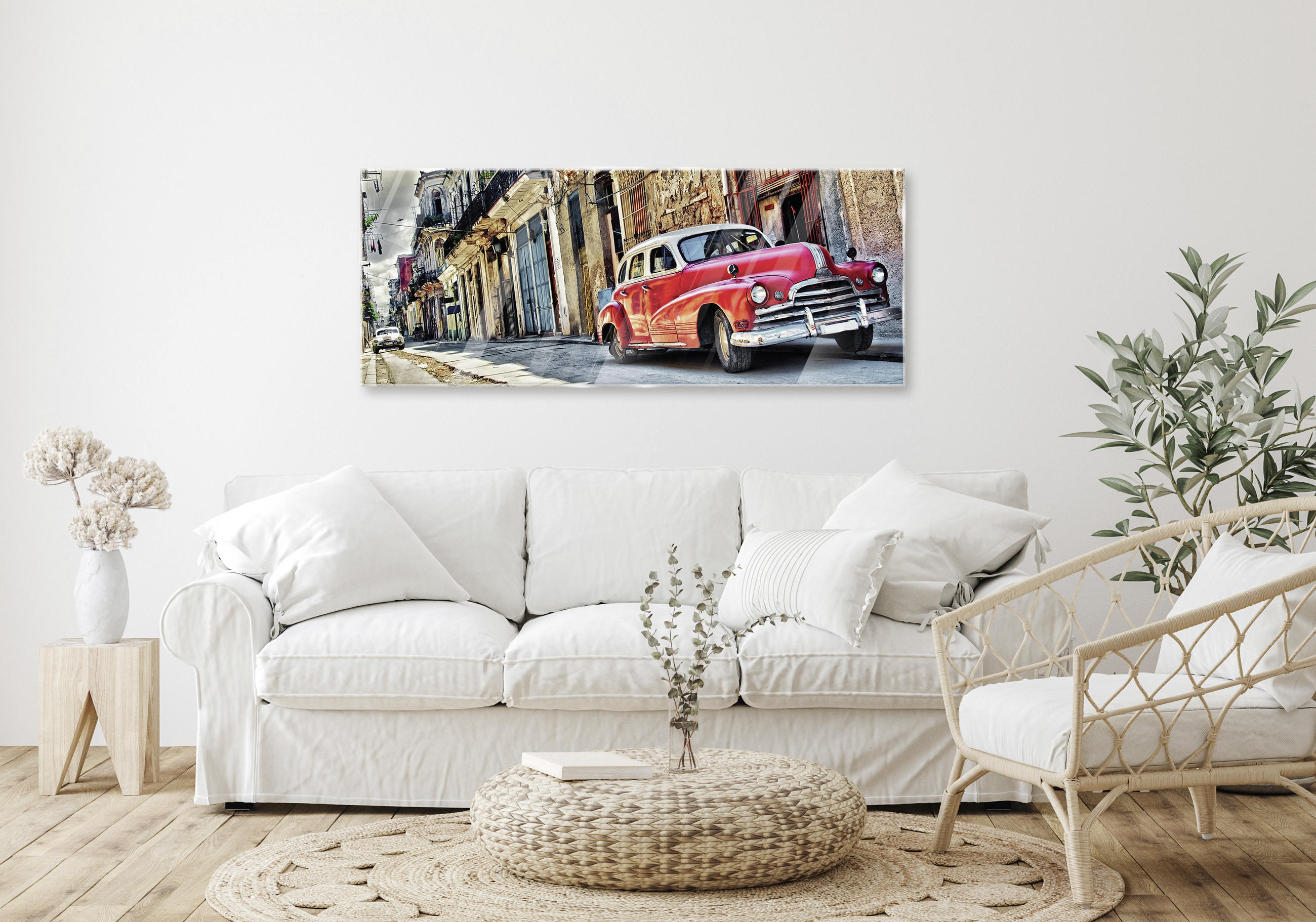 GLASBILD Städte, Fahrzeuge 50/125 cm  - Multicolor, MODERN, Glas (50/125cm) - Euroart