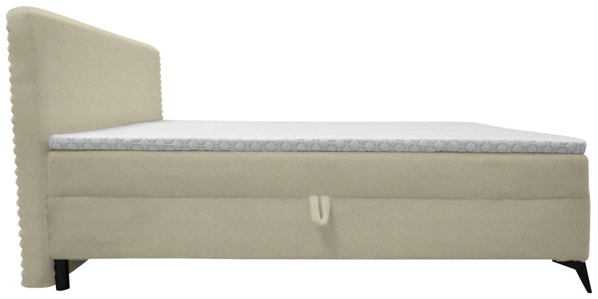 BOXBETT 160/200 cm  in Beige  - Beige/Schwarz, Design, Holz/Holzwerkstoff (160/200cm) - Xora