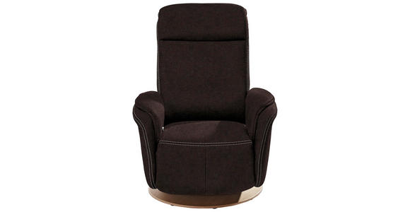 RELAXSESSEL in Textil Dunkelbraun - Eichefarben/Dunkelbraun, LIFESTYLE, Holz/Textil (80/106/88cm) - Voleo