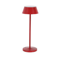 AKKU-TISCHLEUCHTE 11/30 cm  - Rot/Schwarz, Trend, Kunststoff/Metall (11/30cm) - Novel
