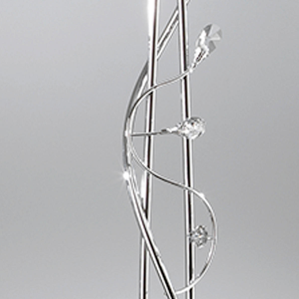 STEHLEUCHTE 45/45/195 cm    - Chromfarben/Schwarz, Design, Kunststoff/Metall (45/45/195cm)