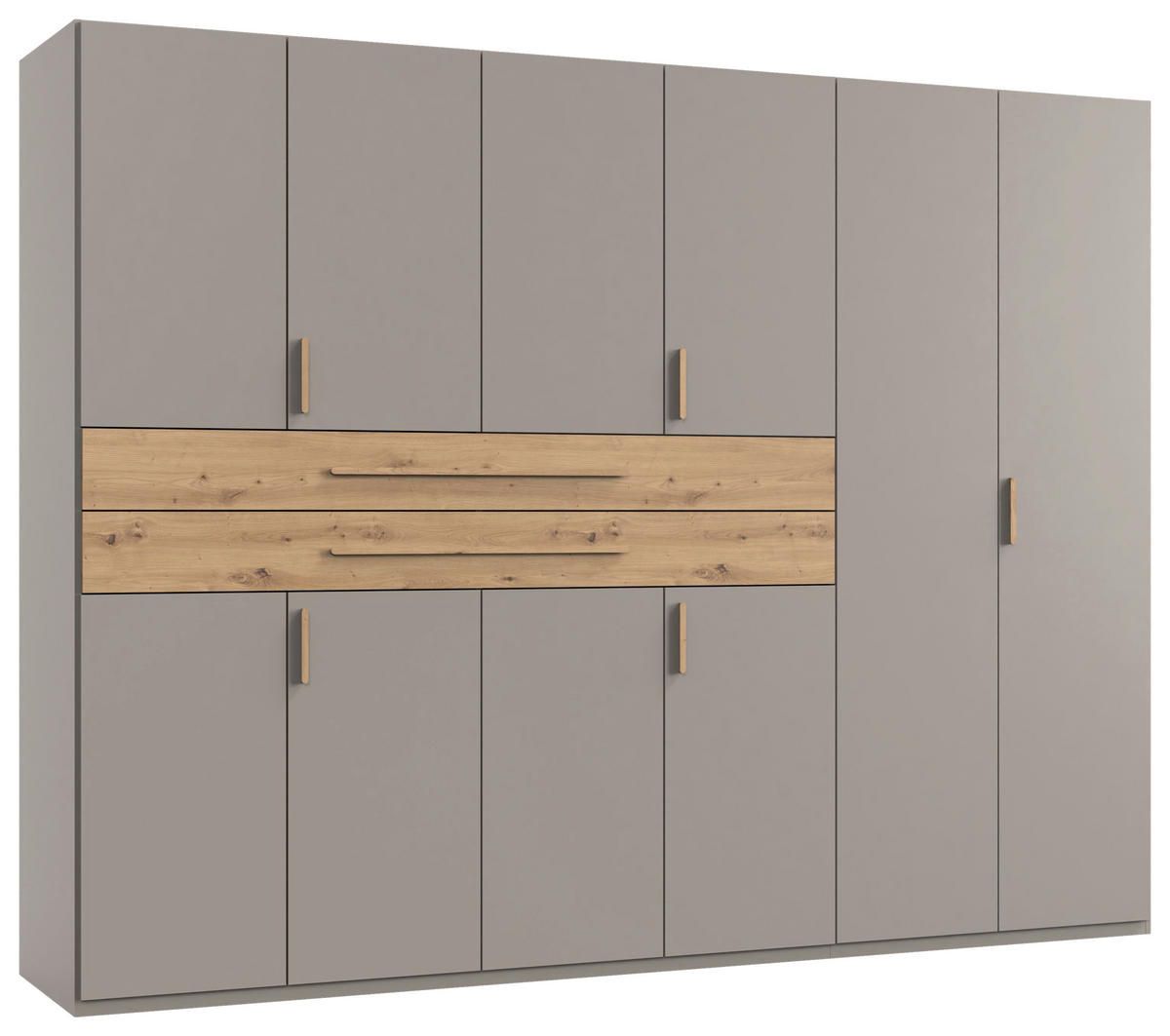 KLEIDERSCHRANK 270/208/65 cm,  in Sahara, Eiche Artisan, 10-türig  - Eiche Artisan/Sahara, Design, Holzwerkstoff (270/208/65cm) - Boxxx