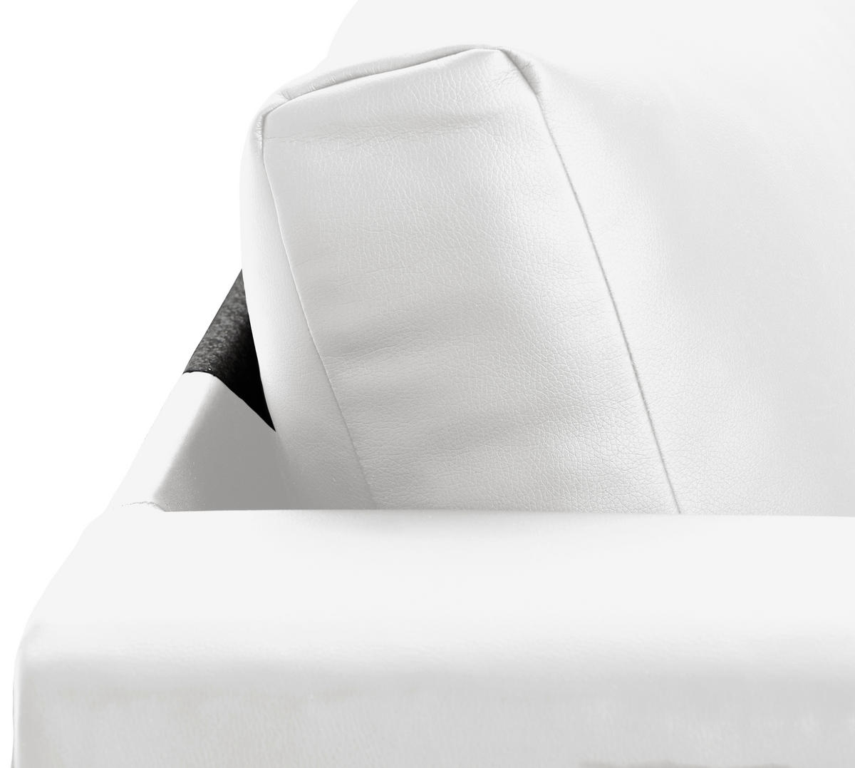 SCHLAFSOFA Lederlook Weiß  - Schwarz/Weiß, Design, Kunststoff/Textil (150/78/70cm) - Livetastic
