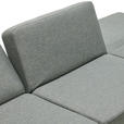 ECKSOFA in Flachgewebe Grau, Grün  - Schwarz/Grau, Natur, Textil/Metall (326/170cm) - Valnatura