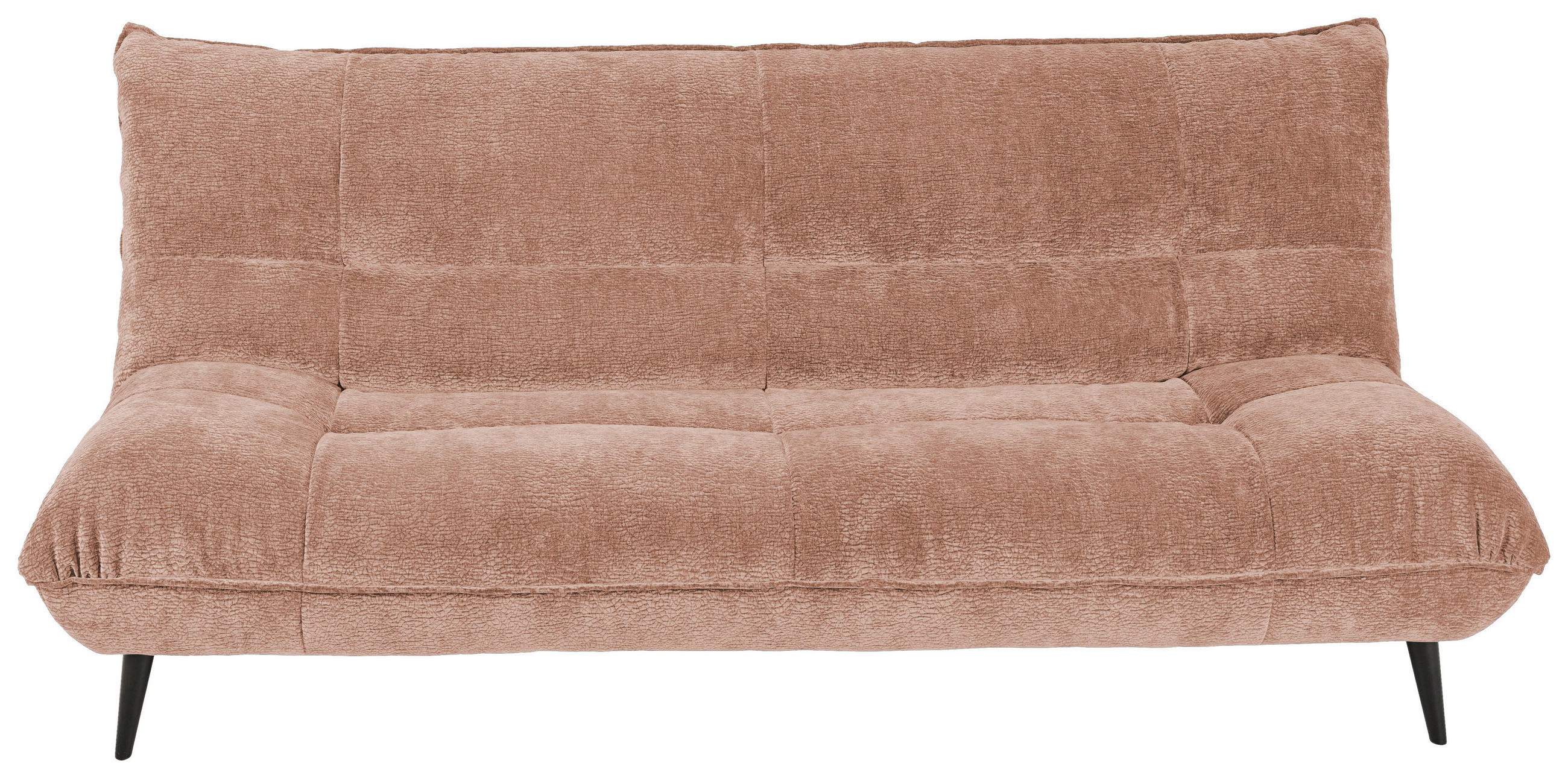 3-SITZER-SOFA in Mikrofaser Rosa  - Schwarz/Rosa, Konventionell, Textil/Metall (230/100/101cm) - MID.YOU