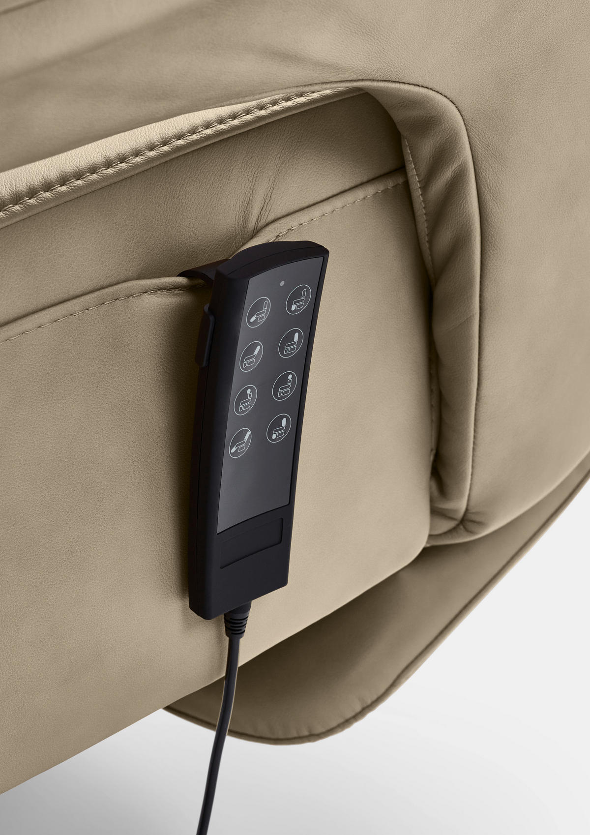 RELAXSESSEL in Leder Hellbraun  - Hellbraun/Schwarz, Design, Leder/Metall (83/123/87cm) - Valdera