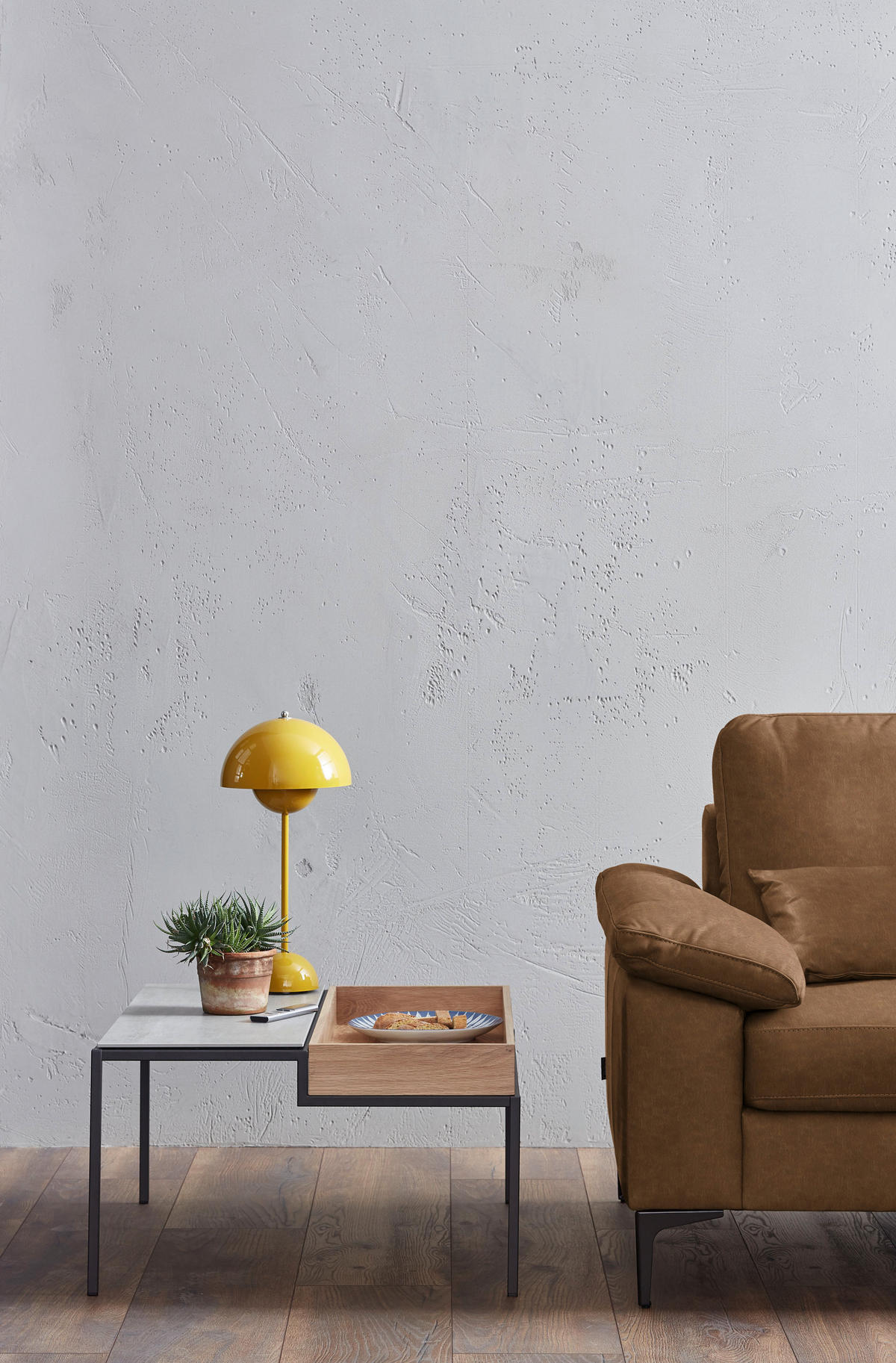 3-SITZER-SOFA  in Echtleder Braun   - Schwarz/Braun, Design, Leder/Metall (224/86/97cm) - Schöner Wohnen