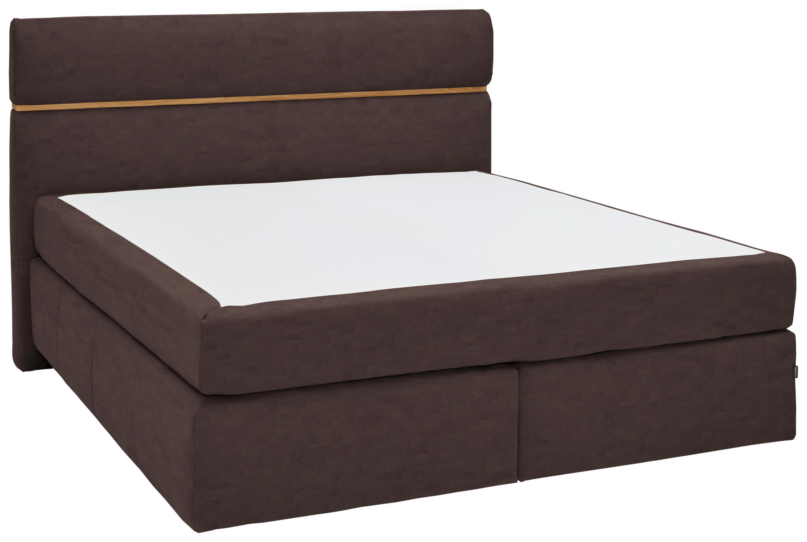 BOXSPRINGBETT 180/200 cm  in Eichefarben, Dunkelbraun  - Eichefarben/Dunkelbraun, Konventionell, Holz/Kunststoff (180/200cm) - Dieter Knoll