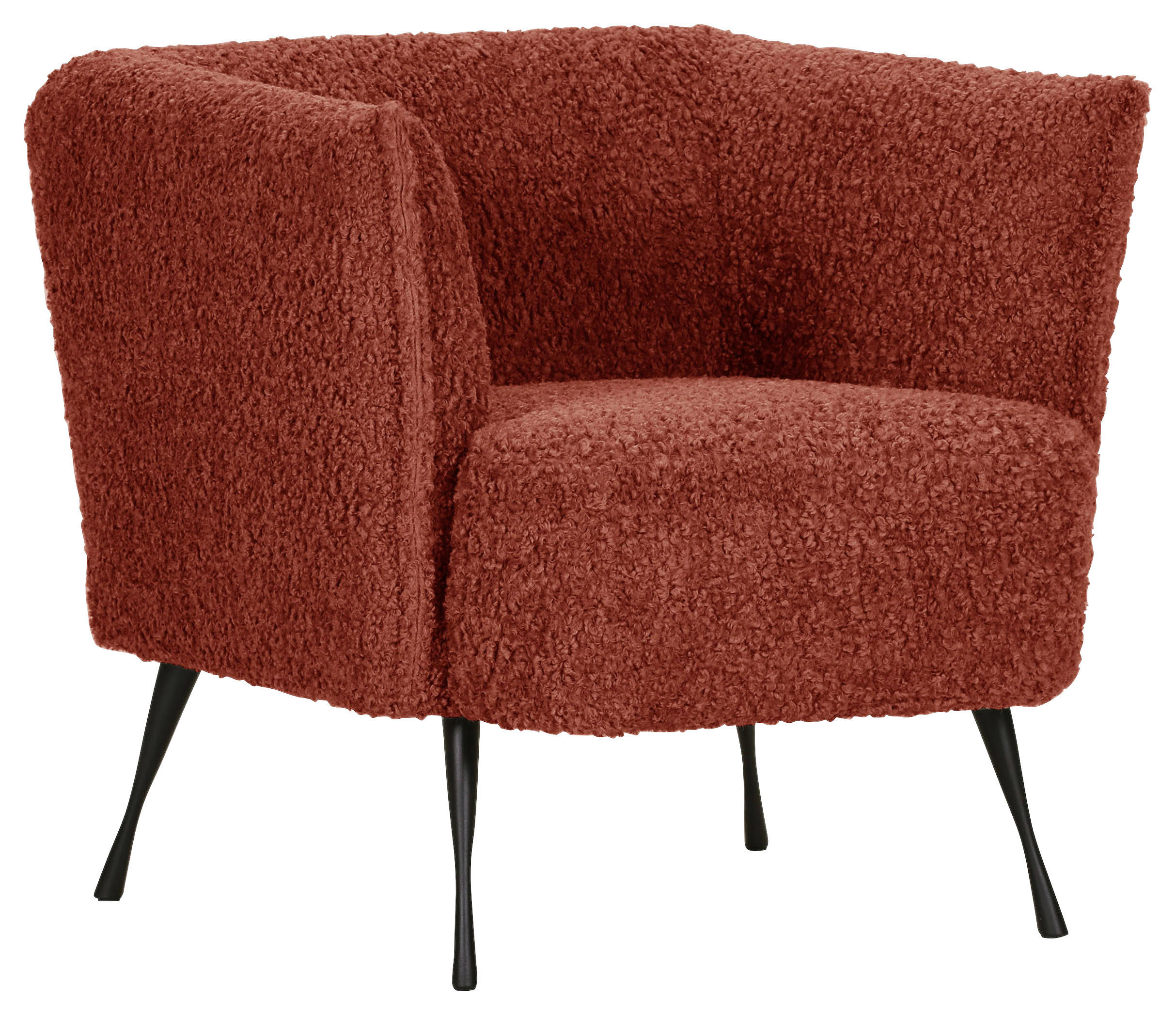 FÅTÖLJ i textil brun  - brun/svart, Design, metall/textil (76/73/76cm) - MID.YOU