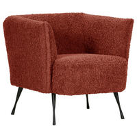 FÅTÖLJ i textil brun  - brun/svart, Design, metall/textil (76/73/76cm) - MID.YOU