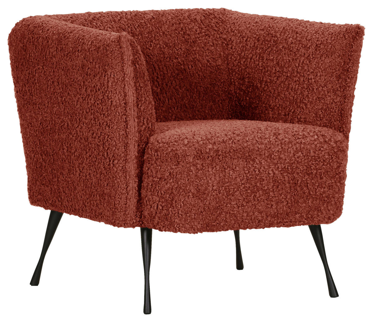 FÅTÖLJ i textil brun  - brun/svart, Design, metall/textil (76/73/76cm) - MID.YOU