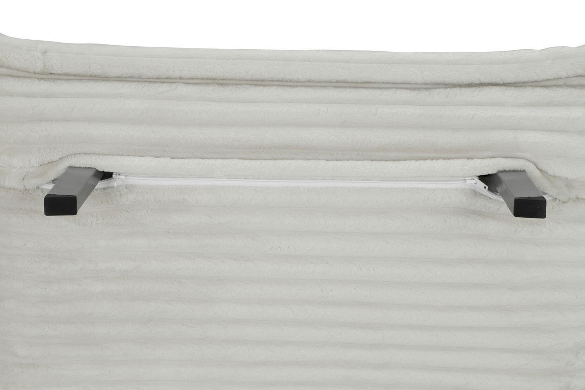 SCHLAFSESSEL Cord Weiß    - Walnussfarben/Weiß, MODERN, Holz/Textil (76/85/83cm) - Livetastic