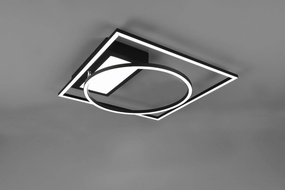 LED PLAFONJERA - crna, Dizajnerski, metal (64,5/9,0/86,5cm)