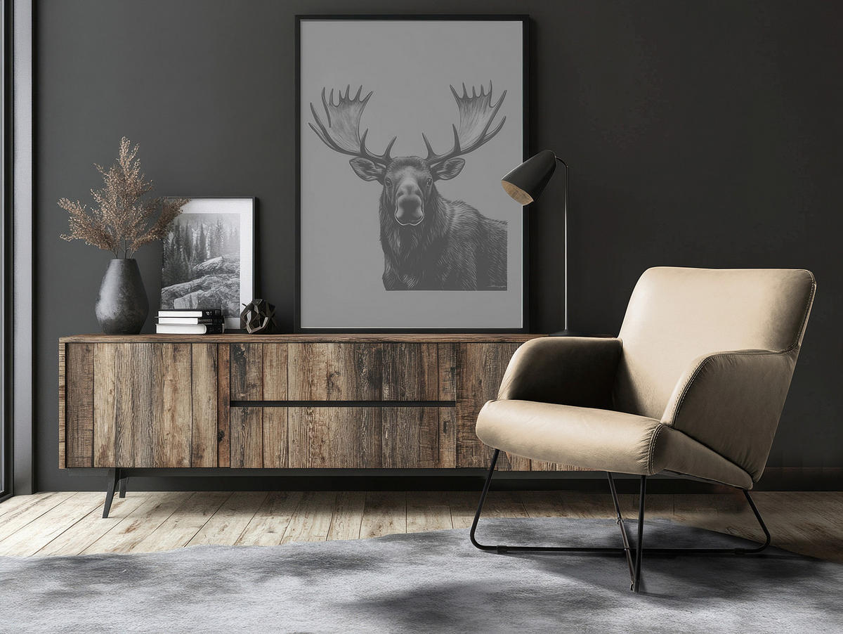 SESSELSET Echtleder Hellgrau  - Hellgrau/Kirschrot, Design, Leder/Metall (67/87/74cm) - Livetastic