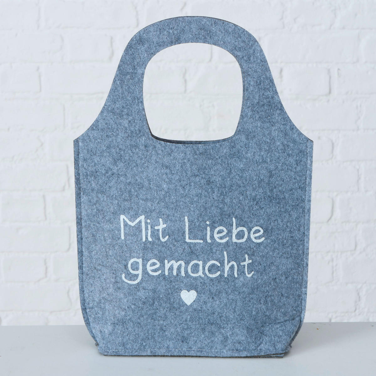 GESCHENKTASCHE  - Grau, KONVENTIONELL, Textil (27/6/39cm)