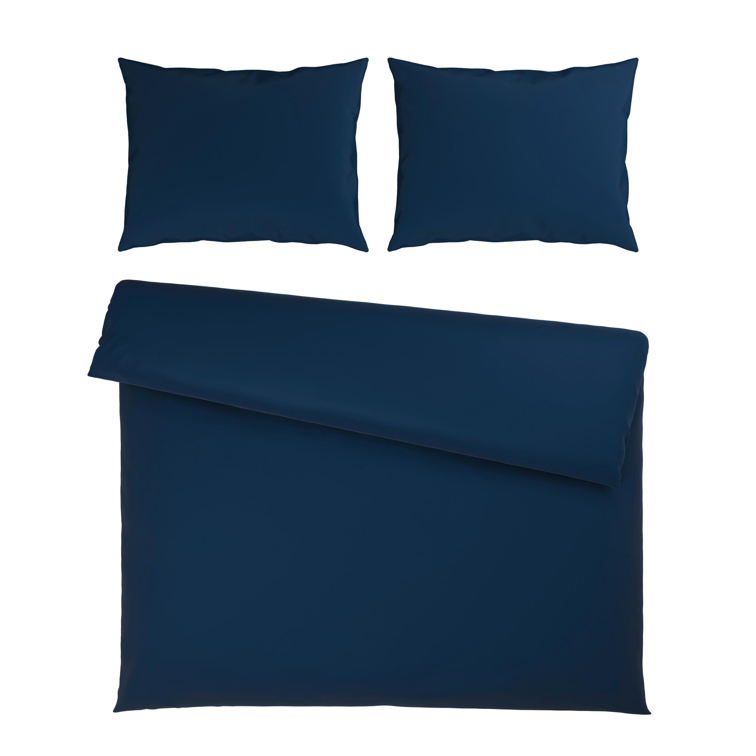BETTWÄSCHESET Mavie Satin 200/210 cm  65 cm/100 cm  - Blau, Konventionell, Textil (200/210cm) - Novel