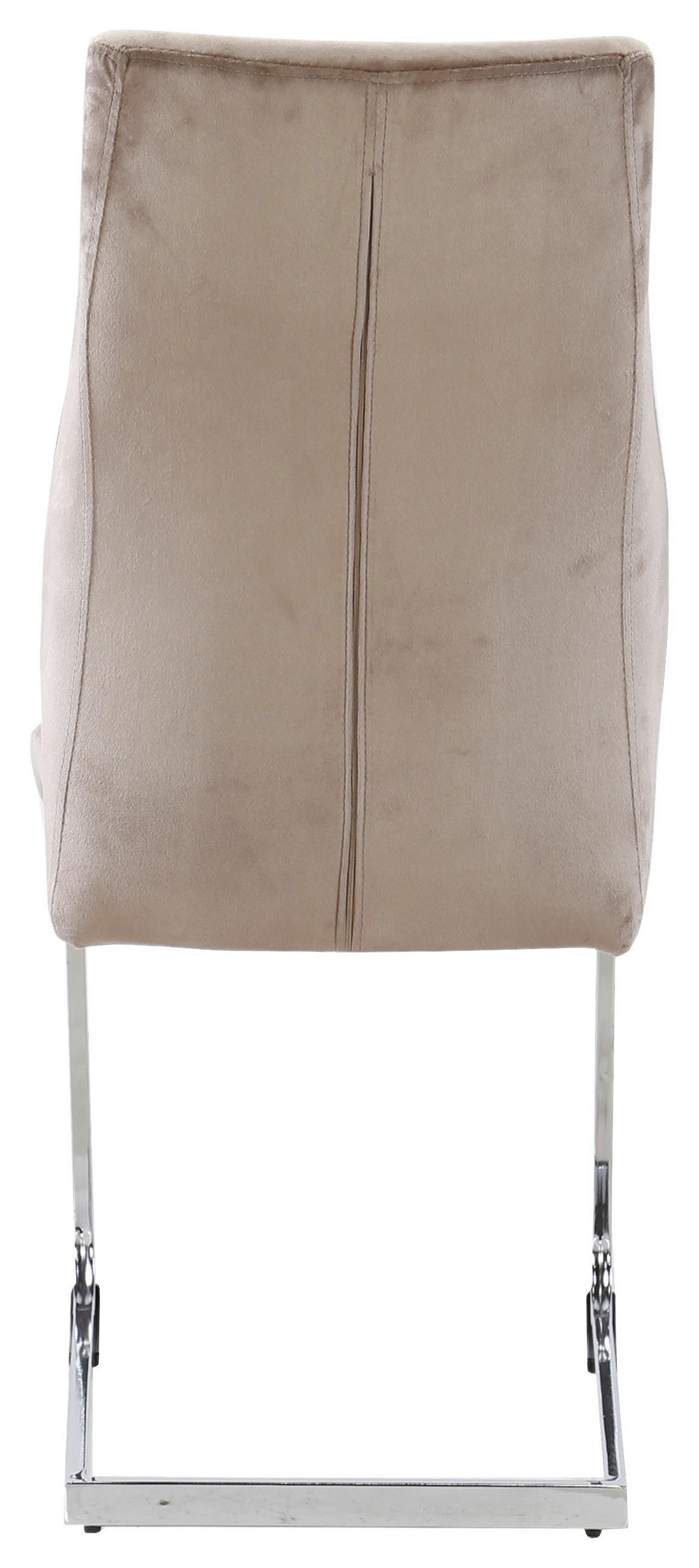 STOLIČKA S PRUŽNÝM PODNOŽÍM, zamat, sivohnedá, chrómová - sivohnedá/chrómová, Romantik / Landhaus, kov/drevo (45/98.5/62cm) - Hom`in