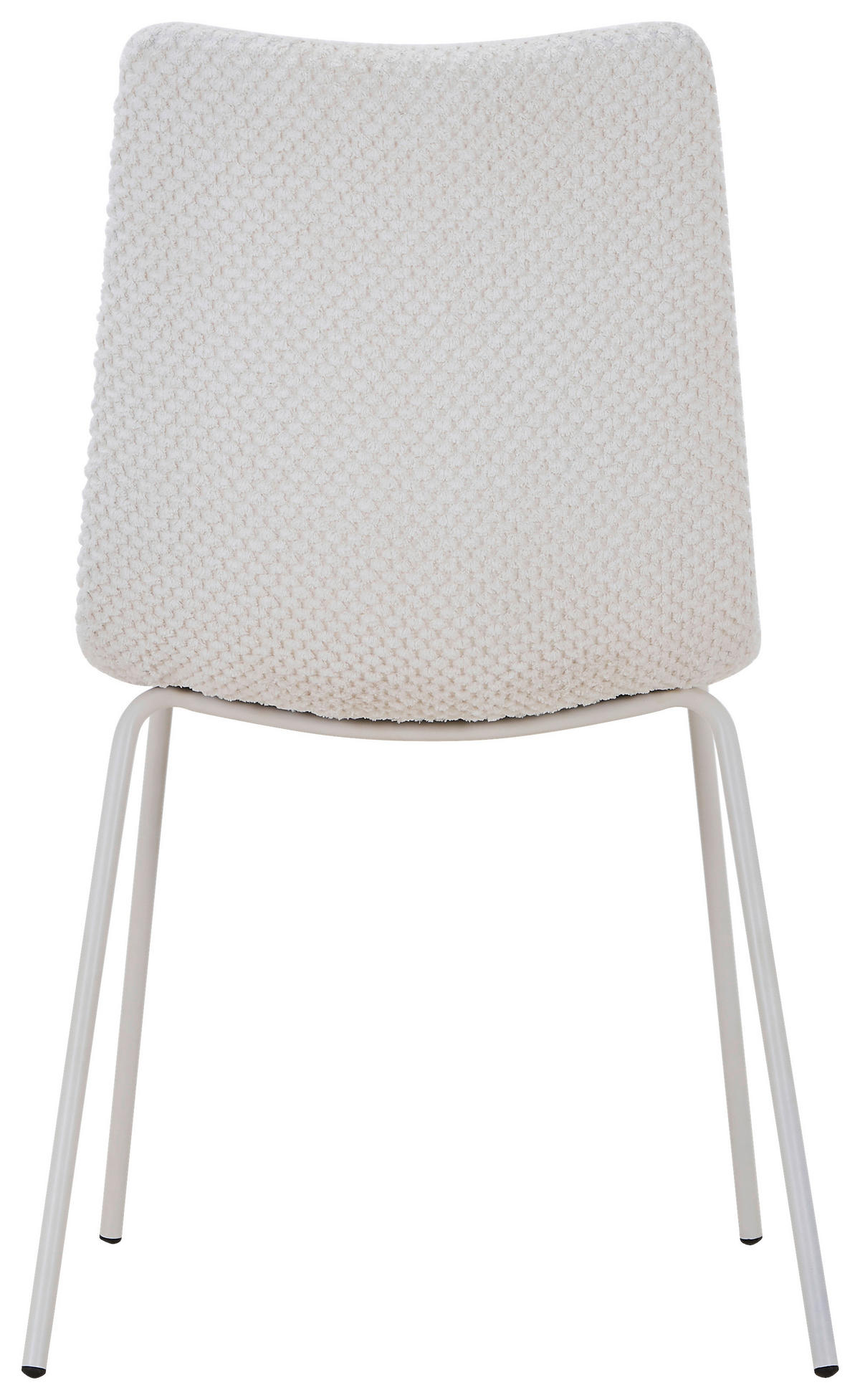 STUHL Webstoff Weiß  - Weiß, Design, Textil/Metall (45/86,5/57cm) - home24