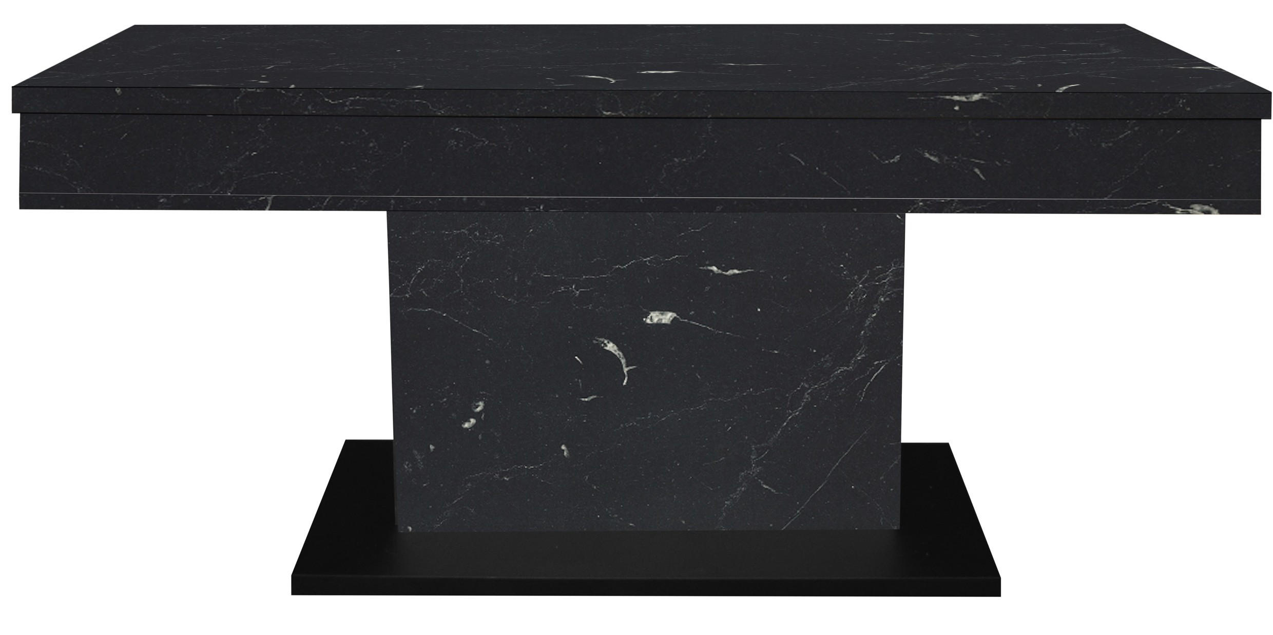 COUCHTISCH in Metall, Holzwerkstoff  - Schwarz/Eiche Artisan, Design, Holzwerkstoff/Metall (110/58-77/60cm) - MID.YOU