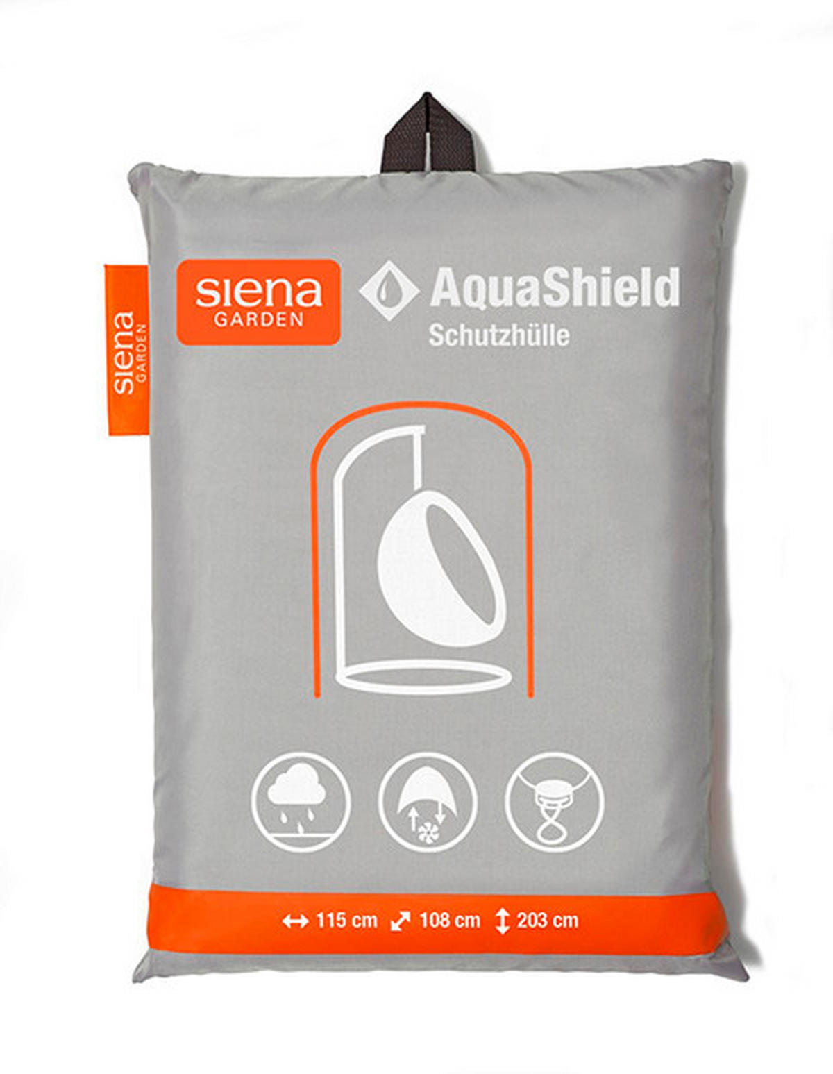 SCHUTZHÜLLE Grau   - Grau, KONVENTIONELL, Kunststoff (115/1/203cm) - Siena Garden