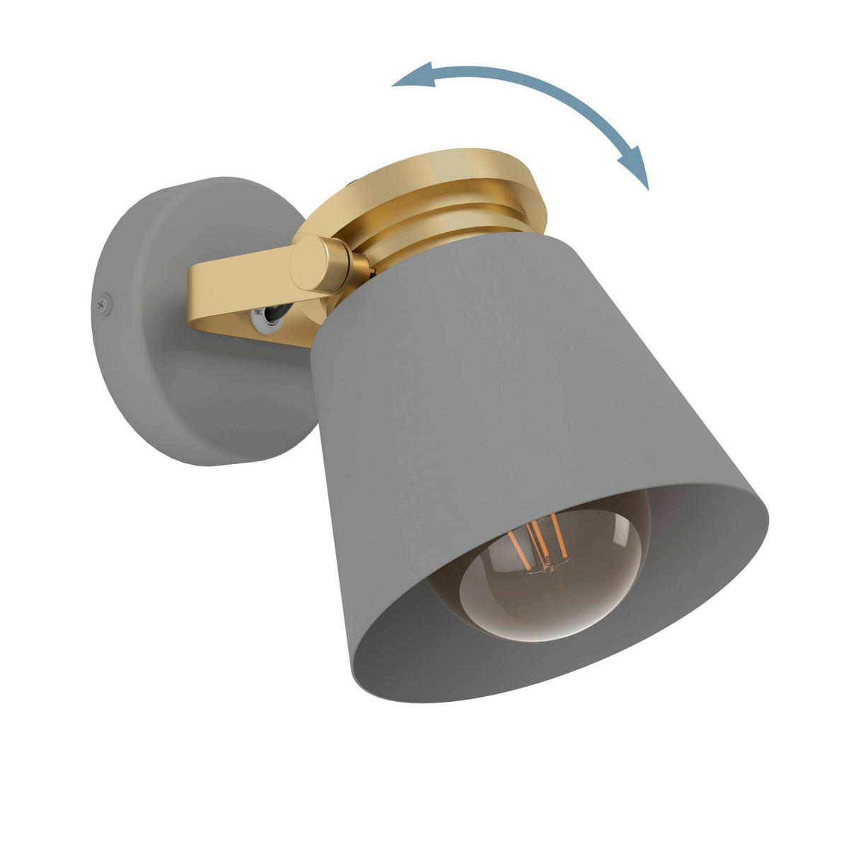 STRAHLER 18/15/20 cm   - Goldfarben/Grau, Design, Metall (18/15/20cm) - Eglo