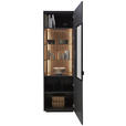 VITRINE  in Eiche Anthrazit, Eichefarben - Eichefarben/Anthrazit, Design, Glas/Holz (60,8/198,6/40cm) - Dieter Knoll