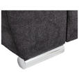 ECKSOFA Schwarz Webstoff  - Chromfarben/Anthrazit, Design, Kunststoff/Textil (276/212cm) - Carryhome