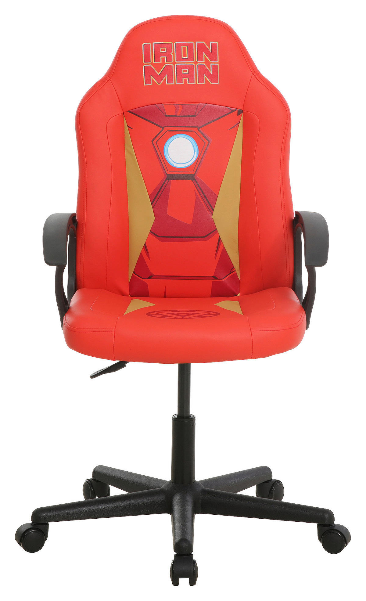 HERNÍ ŽIDLE, vzhled kůže, červená, barvy zlata - černá/barvy zlata, Design, textil/plast (60/98,5-108/63.6cm) - Marvel
