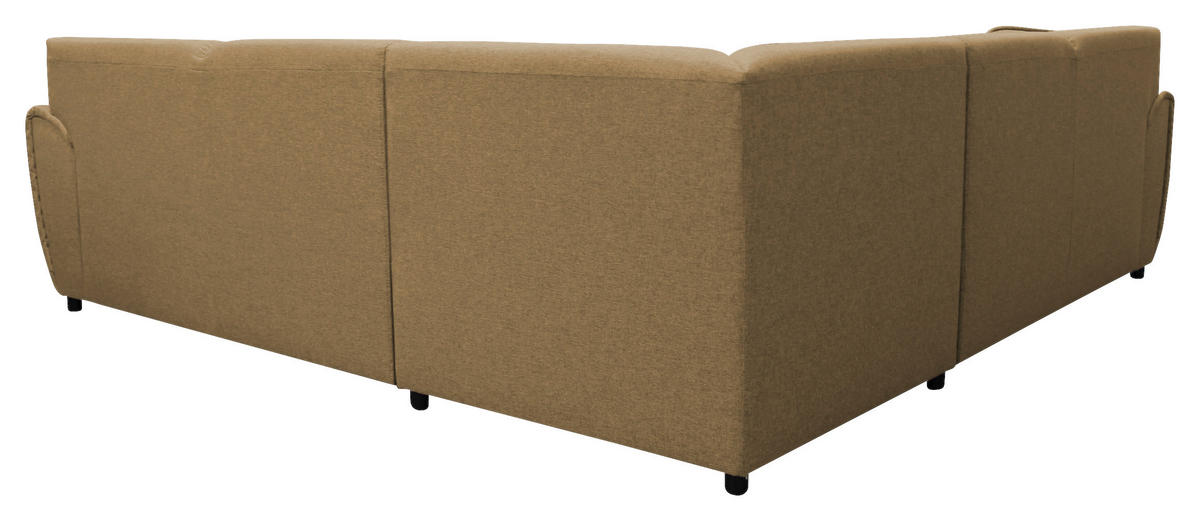 ECKSOFA Gelb Flachgewebe  - Gelb/Silberfarben, Design, Kunststoff/Textil (266/266cm) - Livetastic
