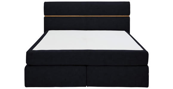 BOXSPRINGBETT 180/200 cm  in Schwarz, Eichefarben  - Eichefarben/Schwarz, KONVENTIONELL, Holz/Kunststoff (180/200cm) - Dieter Knoll