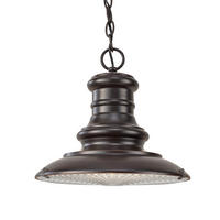 HÄNGLAMPA UTOMHUS Redding 30.5/40.3 cm  - bronsfärgad, Klassisk, metall/glas (30.5/40.3cm) - Elstead Lighting