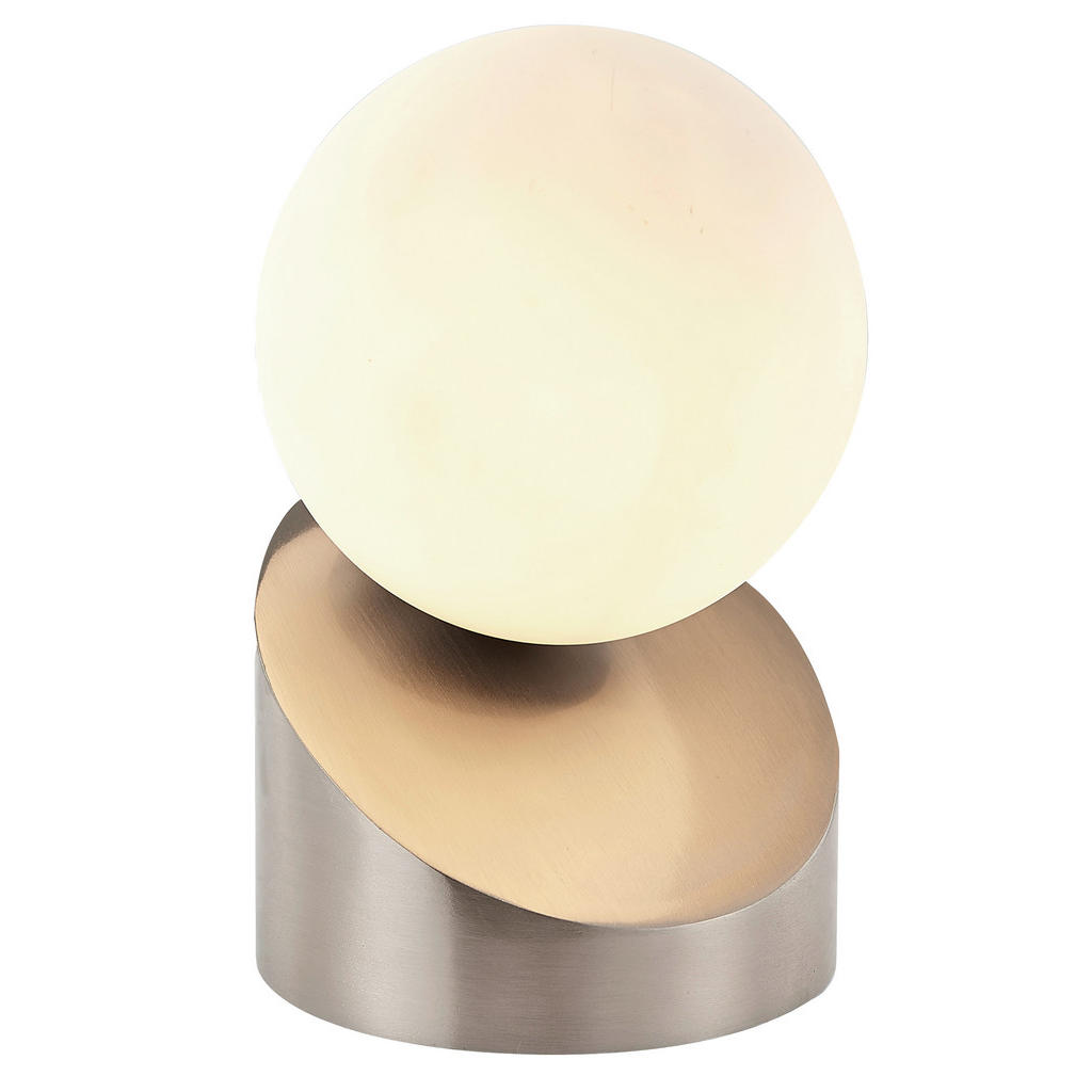 Thumbnail - Novel Led-Tischleuchte Alisa, Weiß, Glas, rund,rund, F, 16 cm, CE, Touch-Schalter (on/off), Lampen & Leuchten, Innenbele...