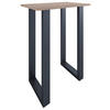 BARBORD i metall, trämaterial  80/50/102 cm  - svart/silvereksfärgad, Klassisk, metall/trämaterial (80/50/102cm)