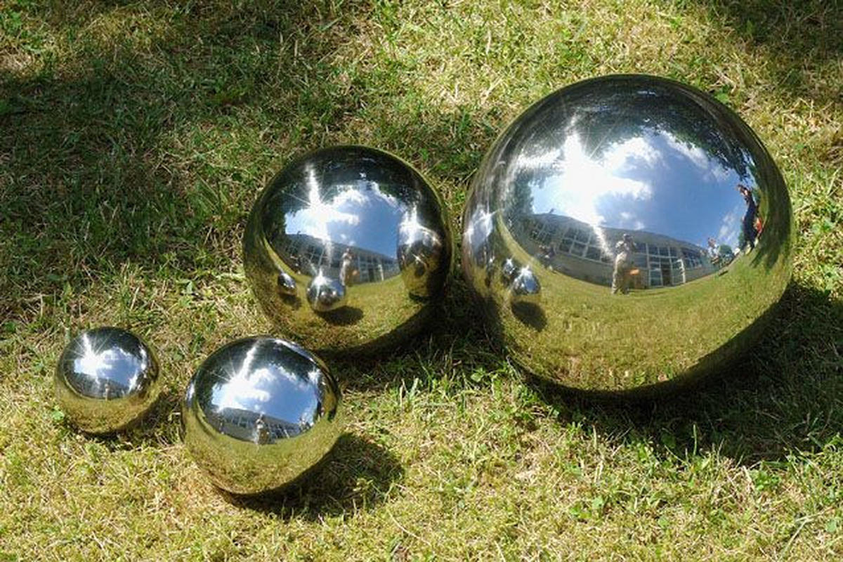 Dekokugel - Edelstahlfarben, Basics, Metall (9cm) - Ambia Home