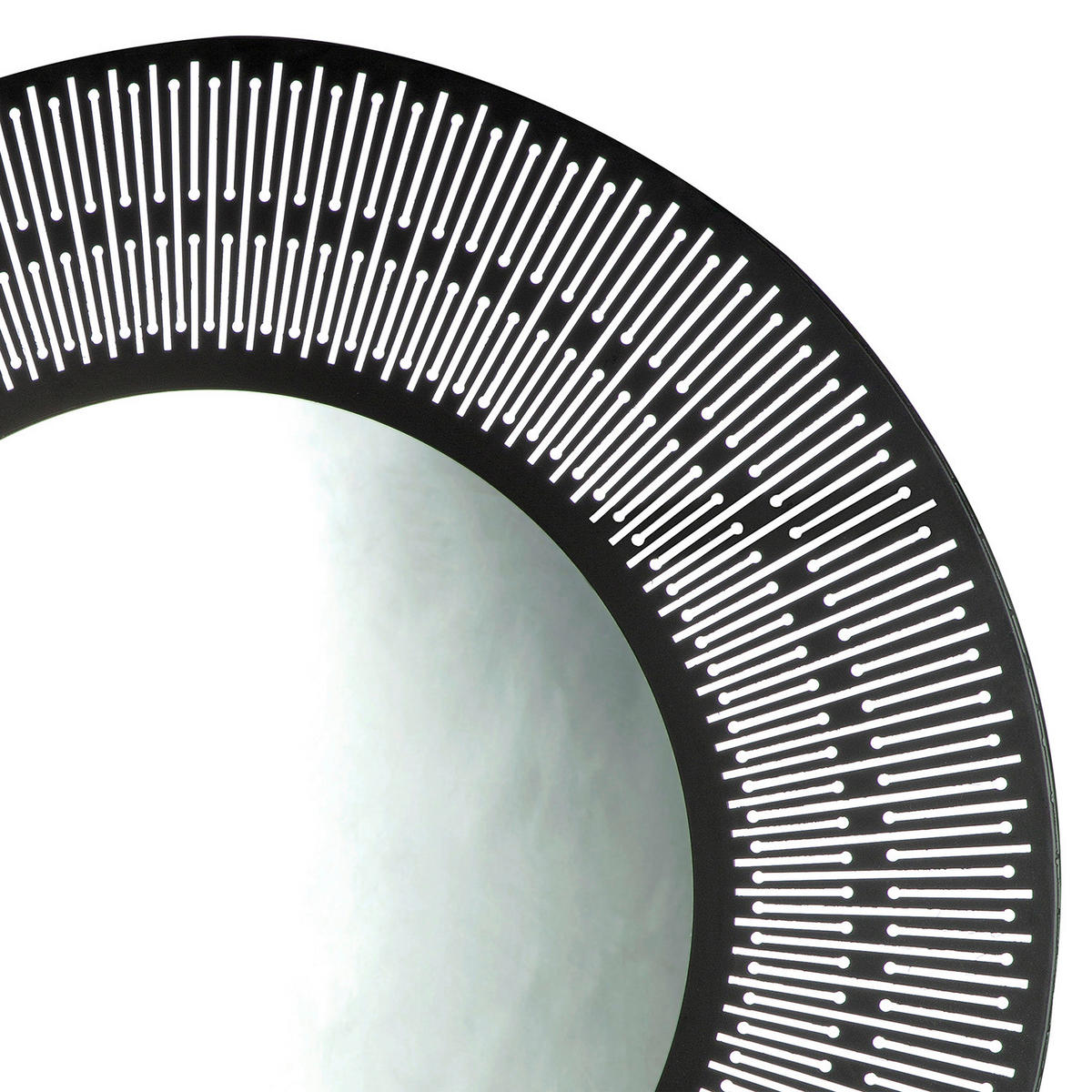 WANDSPIEGEL  - Schwarz, Basics, Glas/Metall (76cm)