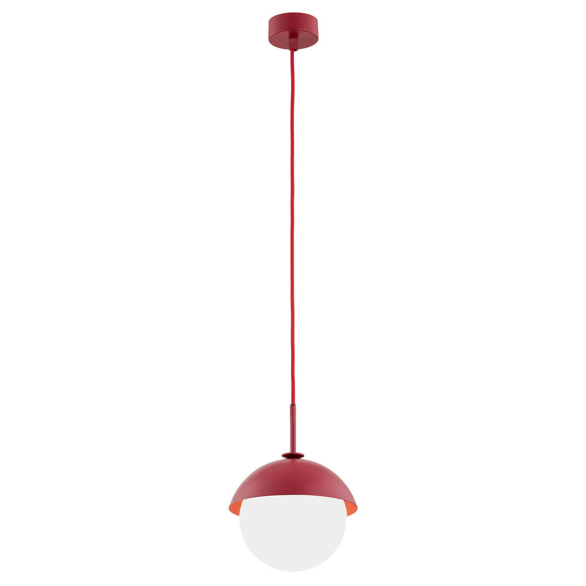 HÄNGELEUCHTE 109/20/20 cm  - Rot/Weiß, KONVENTIONELL, Glas/Metall (109/20/20cm)