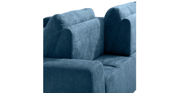 ECKSOFA Blau Flachgewebe  - Blau, Design, Textil/Metall (188/260cm) - Hom`in