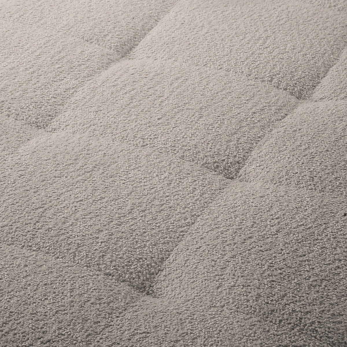 ECKSOFA Ariella Grau Bouclé  - Naturfarben/Grau, Design, Holz/Textil (231/161cm) - Livetastic