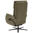 RELAXSESSEL in Leder Olivgrün  - Schwarz/Olivgrün, Design, Leder/Metall (70/117/85cm) - Dieter Knoll