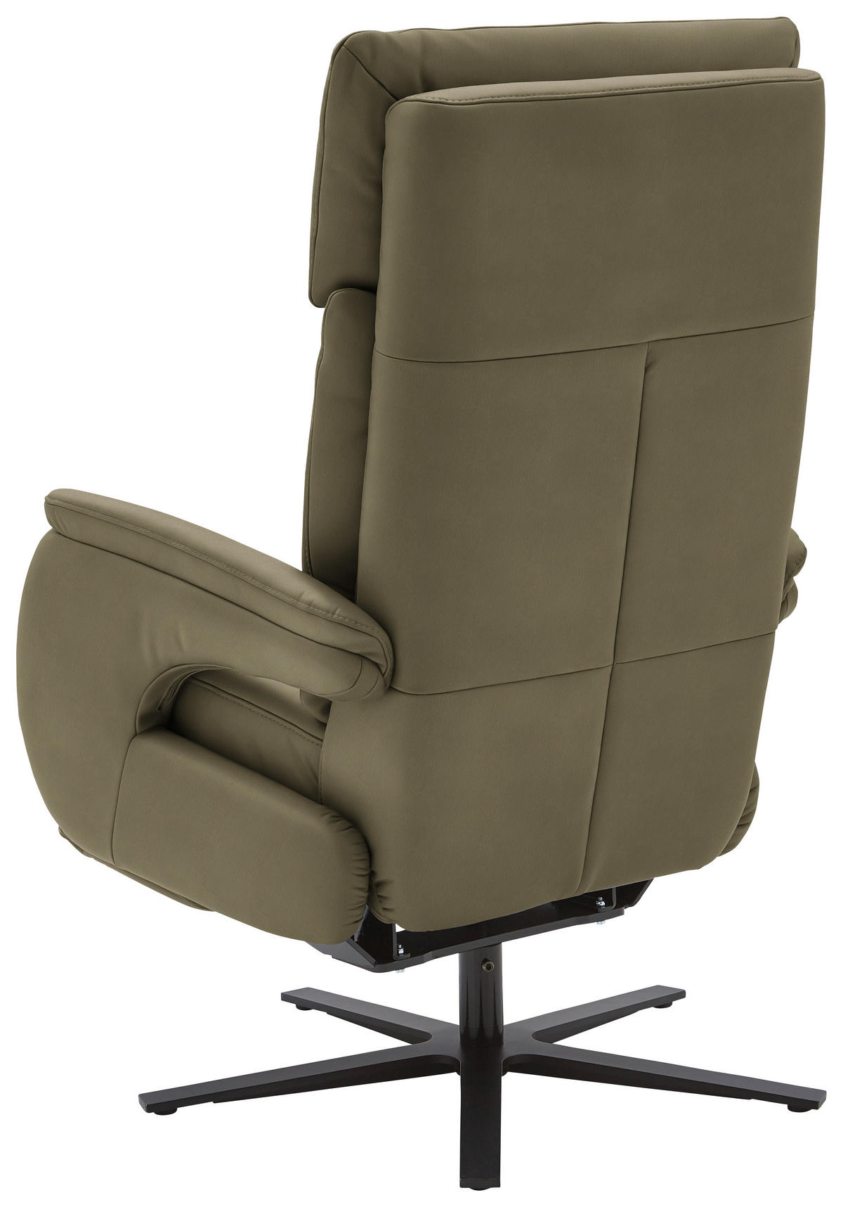 RELAXSESSEL in Leder Olivgrün  - Schwarz/Olivgrün, Design, Leder/Metall (70/117/85cm) - Dieter Knoll