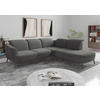 ECKSOFA Mikrofaser Schlammfarben  - Schlammfarben/Schwarz, Konventionell, Textil/Metall (300/267cm) - Sit & More
