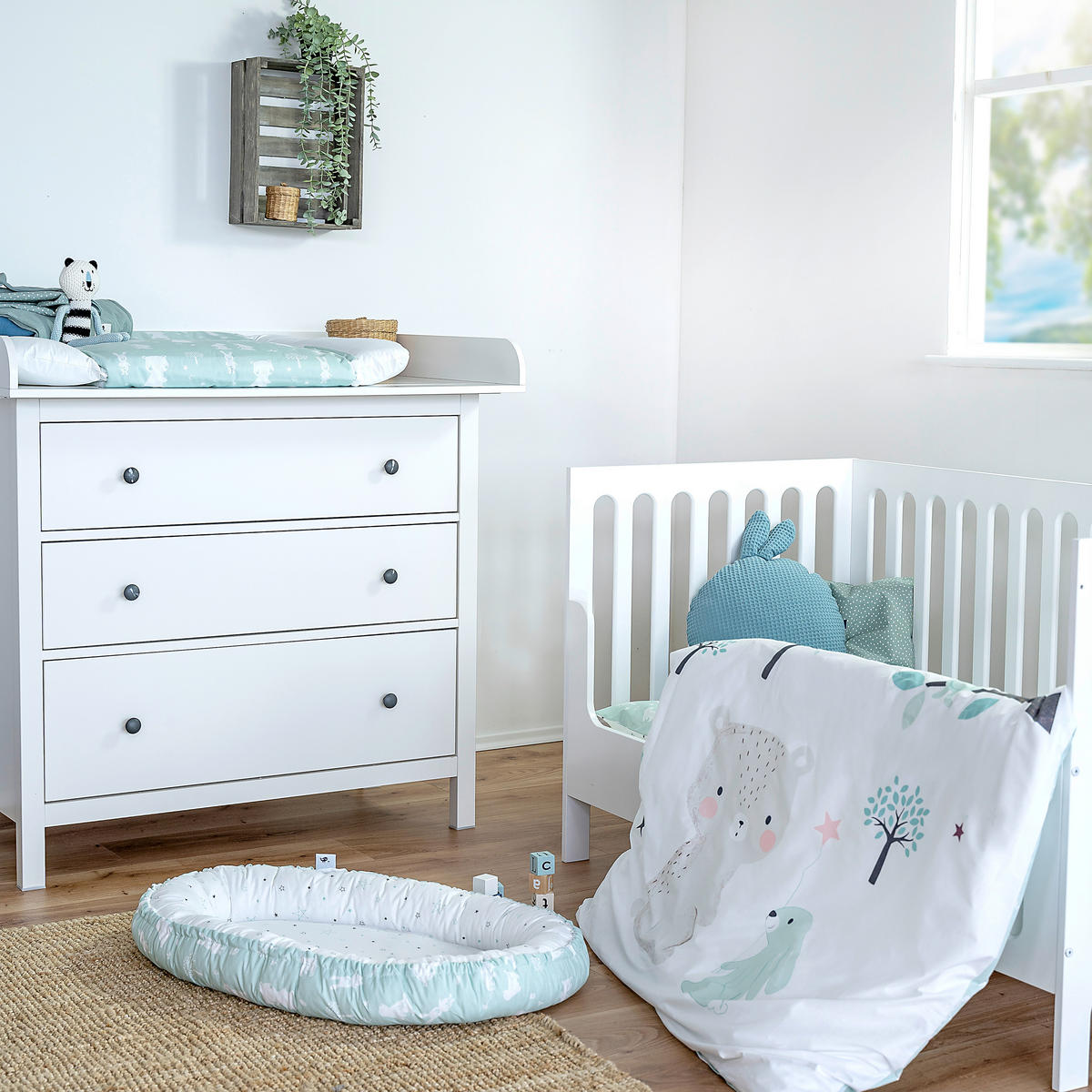 WICKELAUFLAGENBEZUG 54/150 cm   - Mintgrün, Basics, Textil (54/150cm) - Avelia